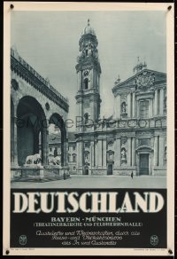 6r059 DEUTSCHLAND Bayern-Munchen style 20x29 German travel poster 1930s great images from Germany!