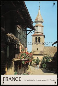 6r073 FRANCE Leman style 16x24 French travel poster 1950s great travel images!