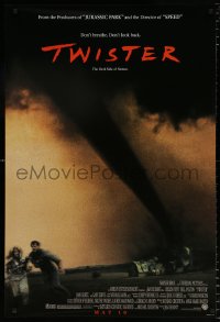 6r958 TWISTER advance DS 1sh 1996 storm chasers Bill Paxton & Helen Hunt, cool tornado image!