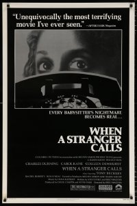 6r981 WHEN A STRANGER CALLS 1sh 1979 every babysitter's nightmare becomes real!