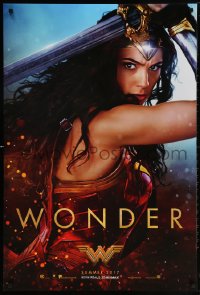 6r991 WONDER WOMAN teaser DS 1sh 2017 sexiest Gal Gadot in title role/Diana Prince, Wonder!