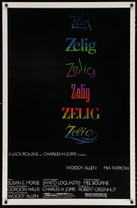 6r998 ZELIG 1sh 1983 Mia Farrow, John Buckwalter, wacky Woody Allen directed mockumentary!