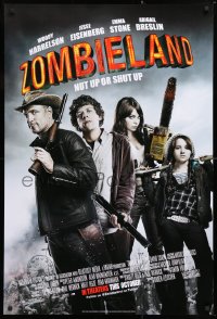 6r999 ZOMBIELAND advance DS 1sh 2009 Harrelson, Eisenberg, Stone, nut up or shut up, rated!