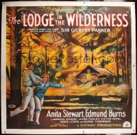 6s005 LODGE IN THE WILDERNESS linen 6sh 1926 stone litho of Anita Stewart in blazing inferno, rare!