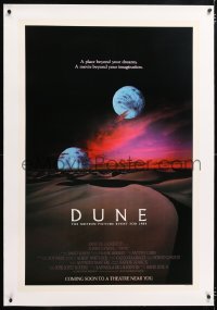 6s126 DUNE linen advance 1sh 1984 David Lynch sci-fi classic, two moons over the desert planet Arrakis!