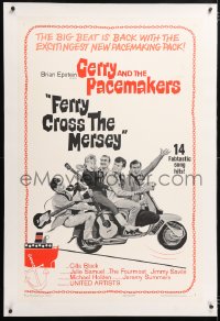6s135 FERRY CROSS THE MERSEY linen 1sh 1965 rock & roll, big beat is back, Gerry & the Pacemakers!