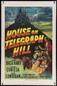 6s173 HOUSE ON TELEGRAPH HILL linen 1sh 1951 Basehart, Cortesa, Robert Wise film noir, cool art!