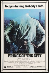 6s285 PRINCE OF THE CITY linen 1sh 1981 directed by Sidney Lumet, Treat Williams over New York City!