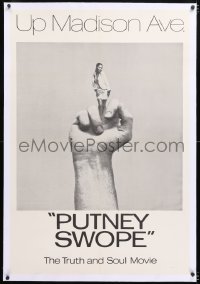 6s290 PUTNEY SWOPE linen 1sh 1969 Robert Downey Sr., classic image of black girl as middle finger!