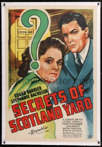 6s311 SECRETS OF SCOTLAND YARD linen 1sh 1944 does Stephanie Bachelor love a good man or a Nazi spy?