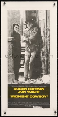 6t285 MIDNIGHT COWBOY linen Aust daybill 1969 classic image of Dustin Hoffman & Jon Voight!