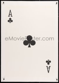 6t204 ACE OF CLUBS linen 24x35 commercial poster 1967 it looks like an enormous playing card, rare!