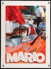 6t210 MARIO ANDRETTI linen 21x30 commercial poster 1970s Urban photo of the famous race car driver!