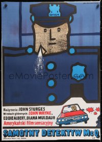 6t303 McQ linen Polish 23x33 1975 John Sturges, John Wayne, Jan Mlodozeniec artwork of cop!
