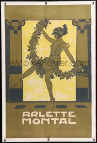 6t138 ARLETTE MONTAL linen 31x48 French special poster 1914 sexy art by Edouard Alexandre Bernard!