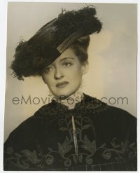 6w346 SISTERS deluxe 8x10 still 1938 head & shoulders portrait of Bette Davis in cool outfit & hat!