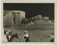 6w292 THIEF OF BAGDAD set of 2 English 3.25x4.25 comparison photos 1940 partially built Arabian city!