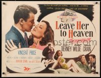 6w080 LEAVE HER TO HEAVEN 1/2sh 1945 sexy Gene Tierney, Cornel Wilde, pretty Jeanne Crain, rare!