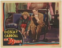 6w383 39 STEPS LC 1935 Alfred Hitchcock classic, Robert Donat handcuffed to Madeleine Carroll, rare!