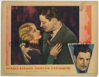 6w402 BULLDOG DRUMMOND LC 1929 romantic c/u of Joan Bennett & detective Ronald Colman, ultra rare!