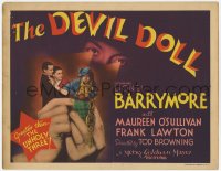 6w363 DEVIL DOLL TC 1936 Tod Browning, Maureen O'Sullivan, greater than The Unholy Three, rare!