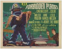 6w365 FORBIDDEN PLANET TC 1956 great artwork of Robby the Robot carrying Anne Francis, classic!