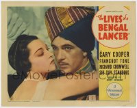 6w450 LIVES OF A BENGAL LANCER LC 1935 close up of turbaned Gary Cooper held by Kathleen Burke!