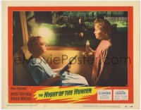 6w460 NIGHT OF THE HUNTER LC #8 1955 Lillian Gish by Robert Mitchum about to disappear in window!