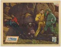 6w467 OREGON TRAIL LC 1936 big John Wayne & sidekick beating up bad guys by huge rocks, very rare!