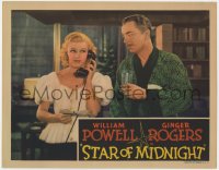 6w495 STAR OF MIDNIGHT LC R1939 William Powell & sexy Ginger Rogers with stack of letters & phone!