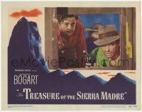 6w505 TREASURE OF THE SIERRA MADRE LC #2 1948 c/u of Tim Holt & Humphrey Bogart with gun in window!