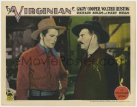 6w507 VIRGINIAN LC 1929 close up of young cowboy Gary Cooper & Walter Huston, ultra rare!