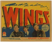 6w380 WINGS TC 1927 William Wellman Best Picture winner, Clara Bow, Arlen, Rogers, ultra rare!