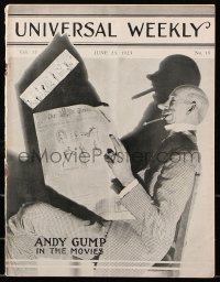 6w124 UNIVERSAL WEEKLY exhibitor magazine Jun 23, 1923 Hunchback of Notre Dame premieres, Andy Gump