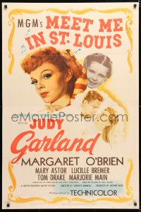 6w271 MEET ME IN ST. LOUIS 1sh 1944 Judy Garland classic musical, ultra rare first release!