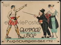 6w197 QUO VADIS BAR 29x38 German advertising poster 1919 Schlesinger art of Roman & rich couple!