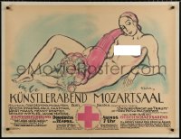 6w190 KUNSTLERABEND MOZARTSAAL 29x38 German WWI war poster 1917 Ludwig Kainer art of nude woman!