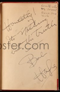 6w088 BOB HOPE signed first edition hardcover book 1941 first book he wrote, They Got Me Covered!