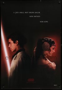6x238 ATTACK OF THE CLONES teaser DS 1sh 2002 Star Wars, Christensen & Natalie Portman!