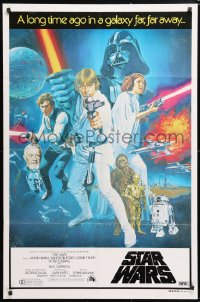 6x031 STAR WARS Aust 1sh 1977 George Lucas classic sci-fi epic, great art by Tom Chantrell!