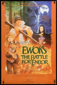 6x207 BATTLE FOR ENDOR 24x36 video poster R1990 Star Wars, Ewoks, Wilford Brimley, Berrett art!