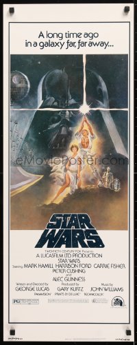 6x026 STAR WARS insert 1977 George Lucas classic sci-fi epic, iconic art by Tom Jung!