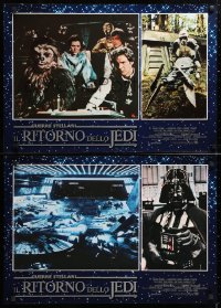 6x177 RETURN OF THE JEDI set of 10 Italian 18x26 pbustas 1983 George Lucas, cool different scenes!