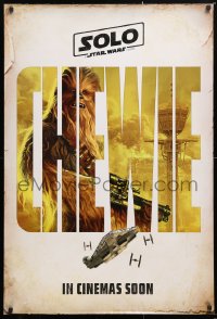 6x283 SOLO int'l teaser DS 1sh 2018 A Star Wars Story, Ron Howard, great image of Chewbacca!