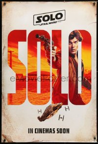 6x281 SOLO int'l teaser DS 1sh 2018 A Star Wars Story, Ron Howard, Alden Ehrenreich as young Han!