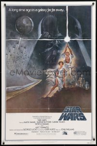 6x009 STAR WARS style A fourth printing 1sh 1977 George Lucas classic epic, art by Tom Jung!