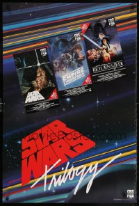 6x200 STAR WARS TRILOGY 26x38 video poster 1988 Empire Strikes Back, Return of the Jedi!
