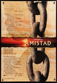 6y072 AMISTAD DS Aust 1sh 1998 Spielberg, Morgan Freeman, Matthew McConaughey, Djimon Hounsou!