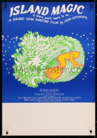 6y091 ISLAND MAGIC Aust special poster 1972 L. John Hitchcock surfing documentary, different art!