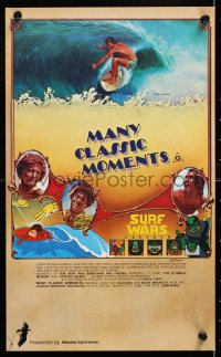 6y092 MANY CLASSIC MOMENTS Aust special poster 1978 surfing, wacky Surf Wars cartoon as well!